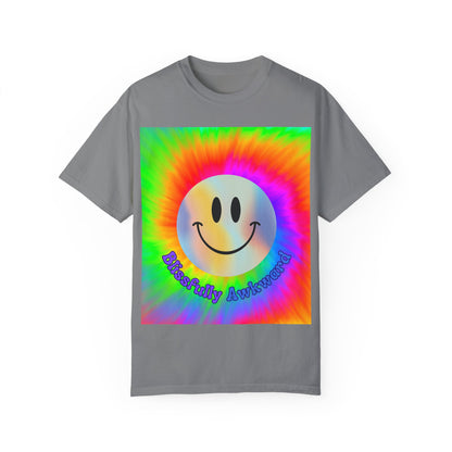 "Blissfully Awkward" Tie-Dye Smiley T-Shir