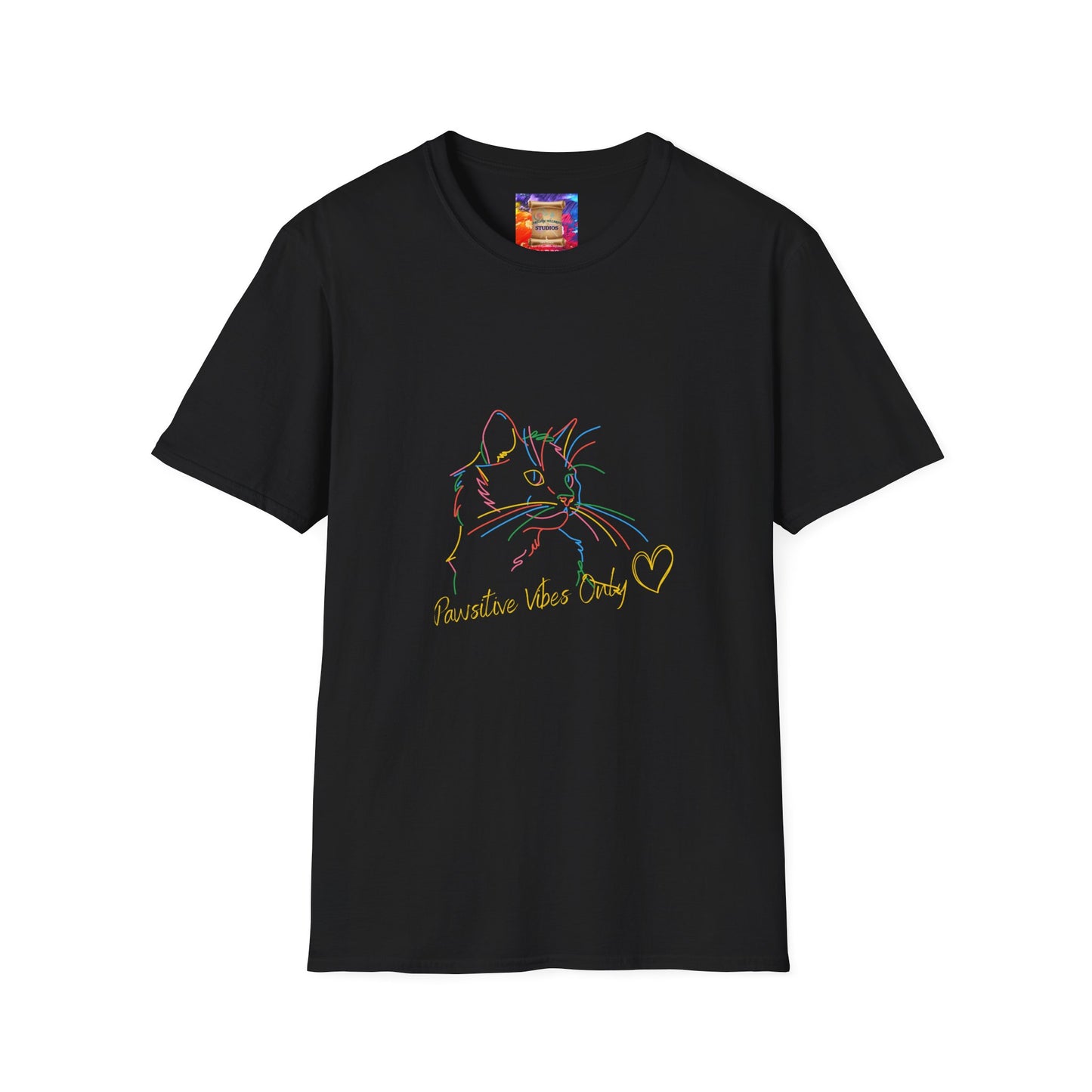 "Pawsitive Vibes Only" Unisex Soft Style T-Shirt – Comfortable, Stylish, and Perfect for Animal Lovers