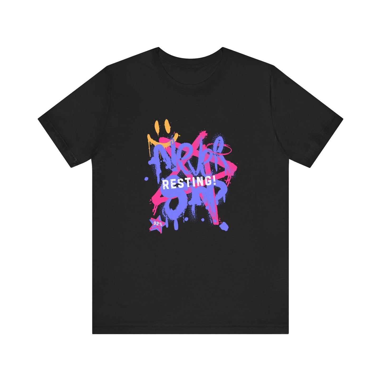 "NEVER RESTING!" Graffiti-Inspired T-Shirt – A Statement of Resilience