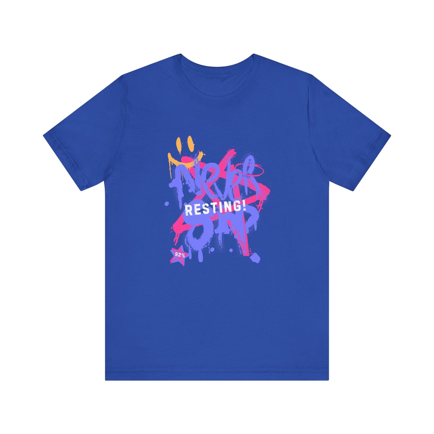 "NEVER RESTING!" Graffiti-Inspired T-Shirt – A Statement of Resilience