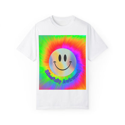 "Blissfully Awkward" Tie-Dye Smiley T-Shir