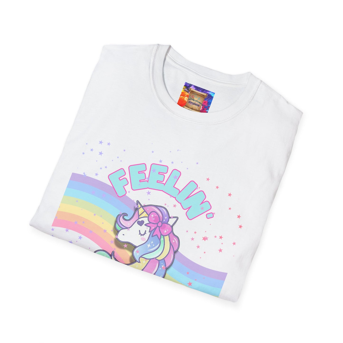 FEELIN' CUTE Unisex Unicorn Soft Style T-Shirt – Adorable Comfort for All